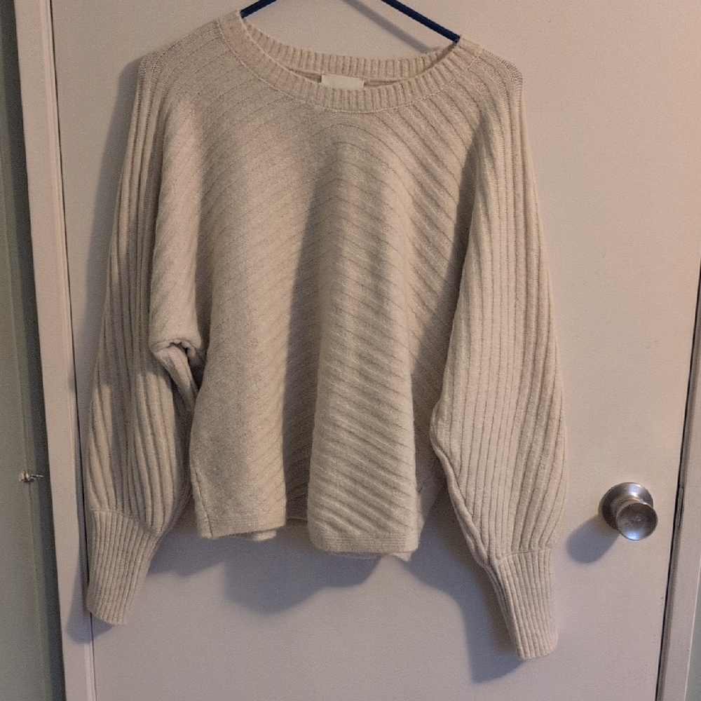 Pink Rose Portia Ribbed Dolman Sweater